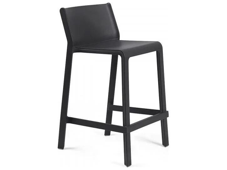Trill Stool Mini Bar Stool in Anthracite Fiberglass Polypropylene
