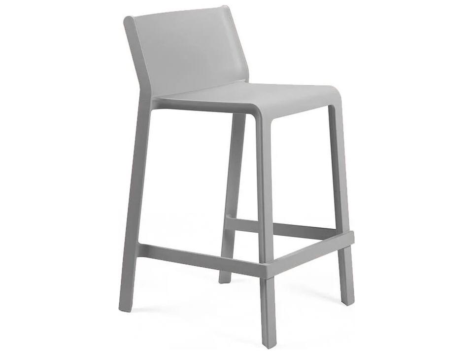 Trill Mini Fiberglass Resin Stackable Bar Stool in Grigio