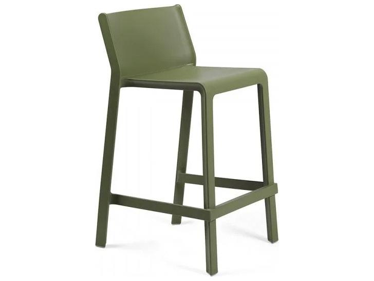 Trill Stackable Counter Stool in Agave Green Fiberglass Resin