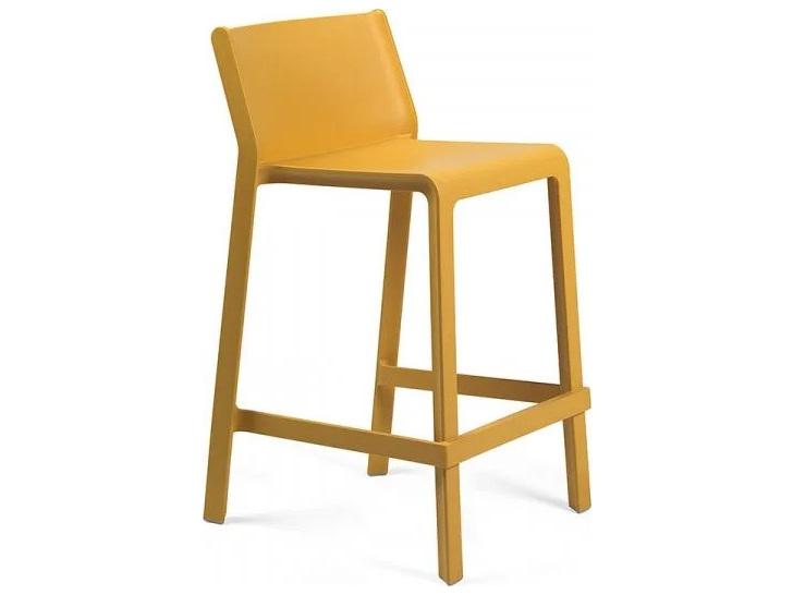 Trill Stool Mini Fiberglass Polypropylene Counter Stool in Senape