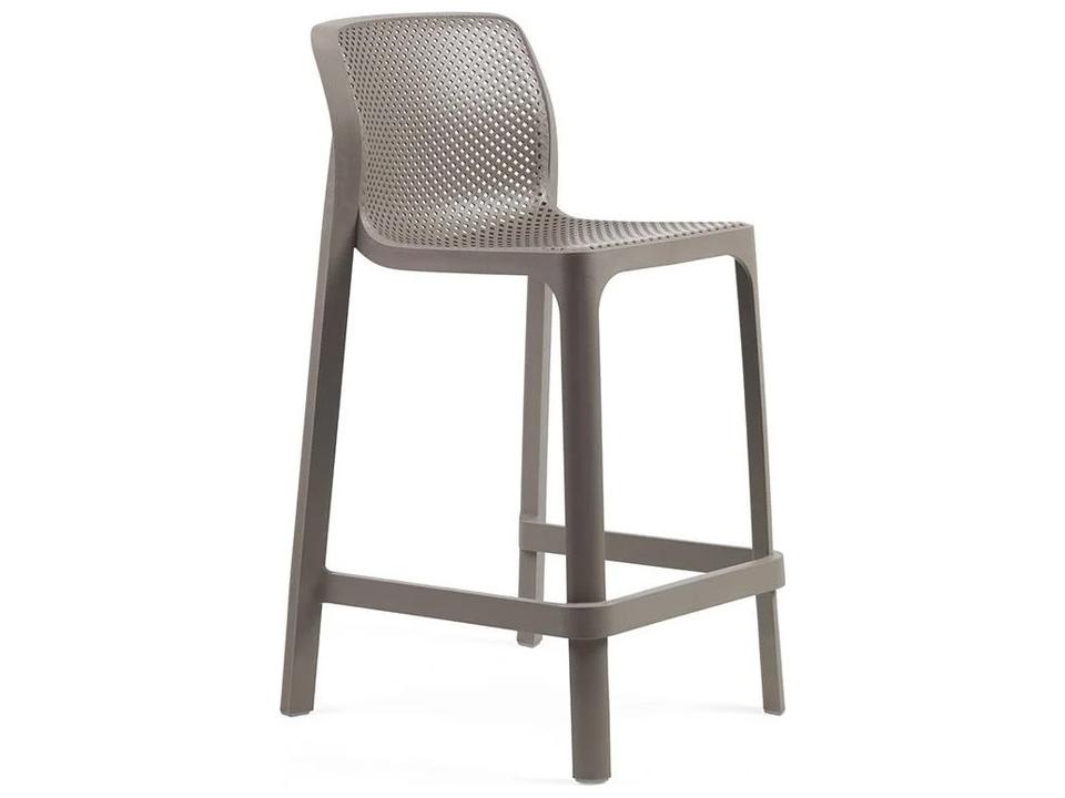 Net Stool Mini Fiberglass Polypropylene Counter Stool in Tortora