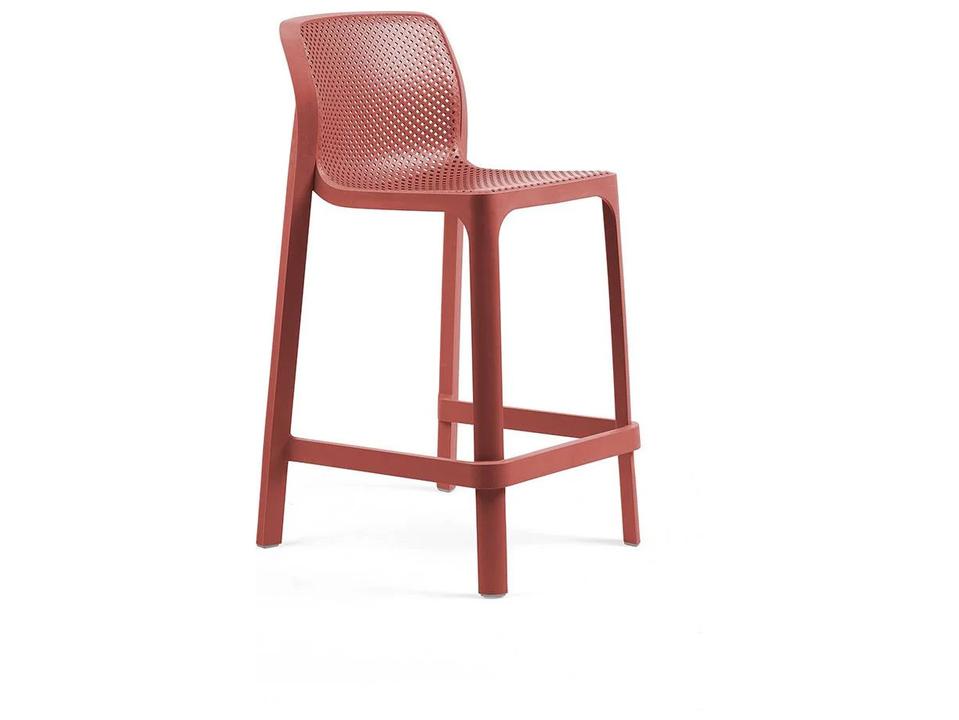 Net Stool Mini Outdoor Counter Stool in Corallo Coral