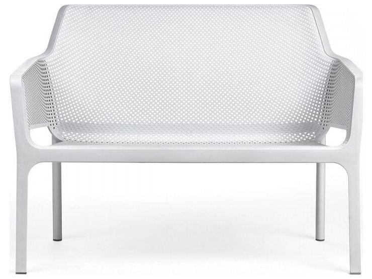 Net Outdoor 2-Seat Resin Bench in Anthracite