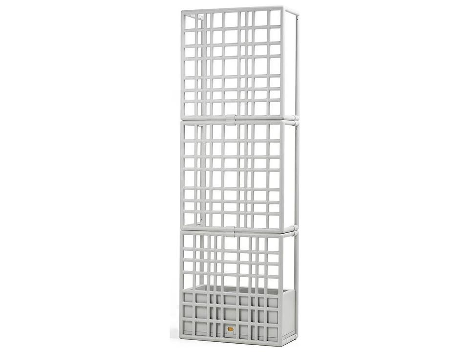 Sipario 3 Gesso Modular Partition with Planter in Regenerated Fiberglass