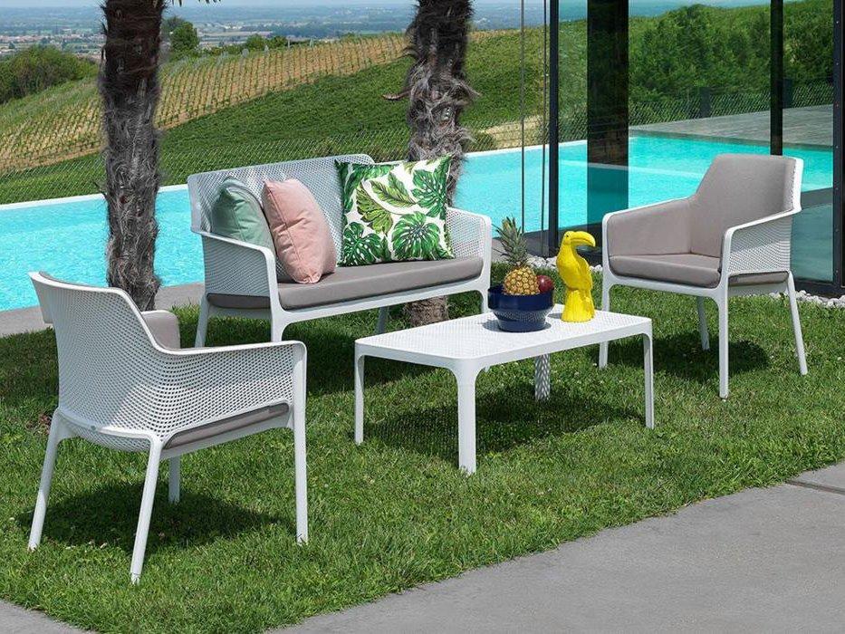 NET Relax Resin Bianco Outdoor Lounge Set