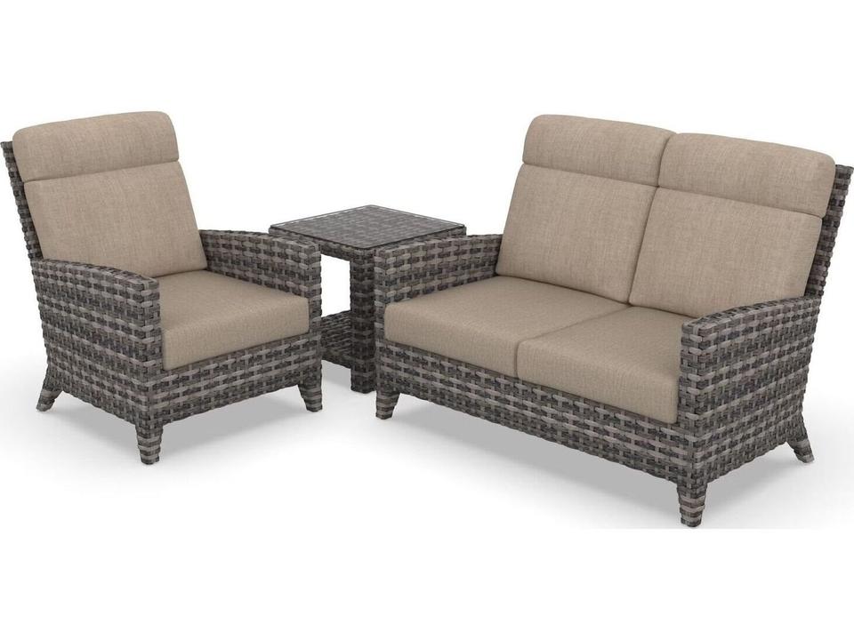 Cavalier Wicker 3 Piece Conversation Set