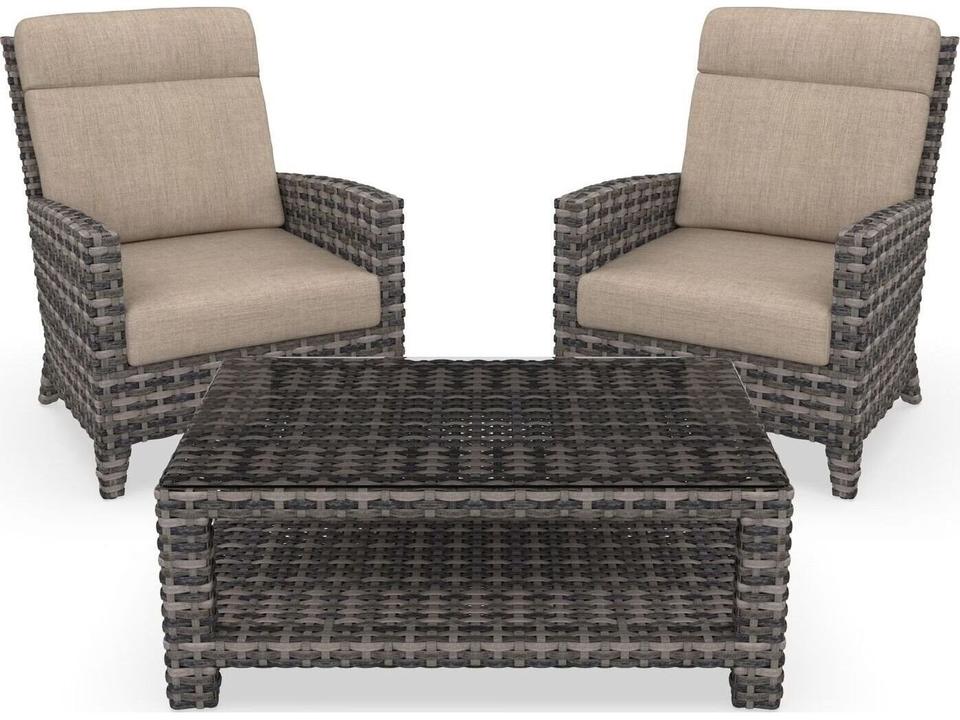 Cavalier Wicker 3 Piece Lounge Set