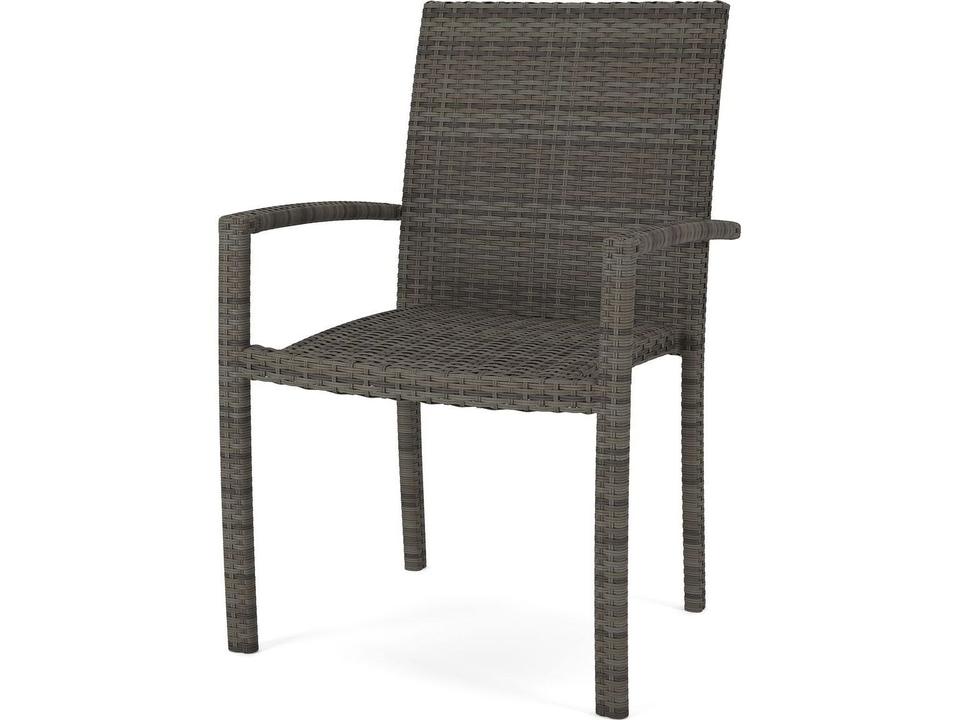 Chalfonte HDPE Wicker Stacking Armed Dining Chair