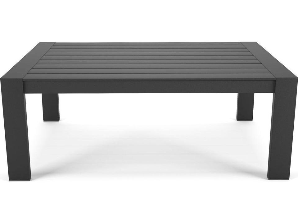 St. Croix Dark Gray Slat Rectangle Coffee Table