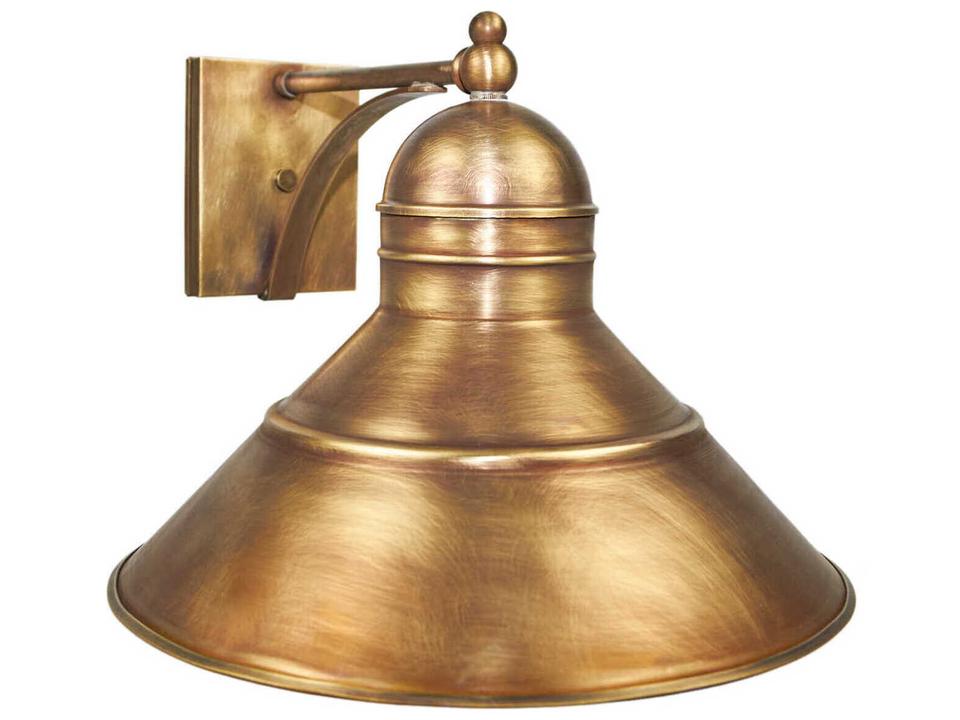 Barn 1-Light Solid Brass Outdoor Wall Light