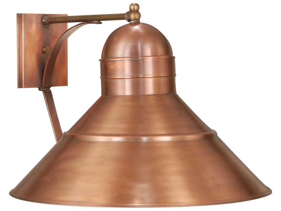 Barn 1-Light Outdoor Wall Light in Solid Brass or Copper