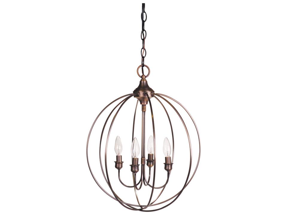 4-Light Orb Chandelier Globe Design