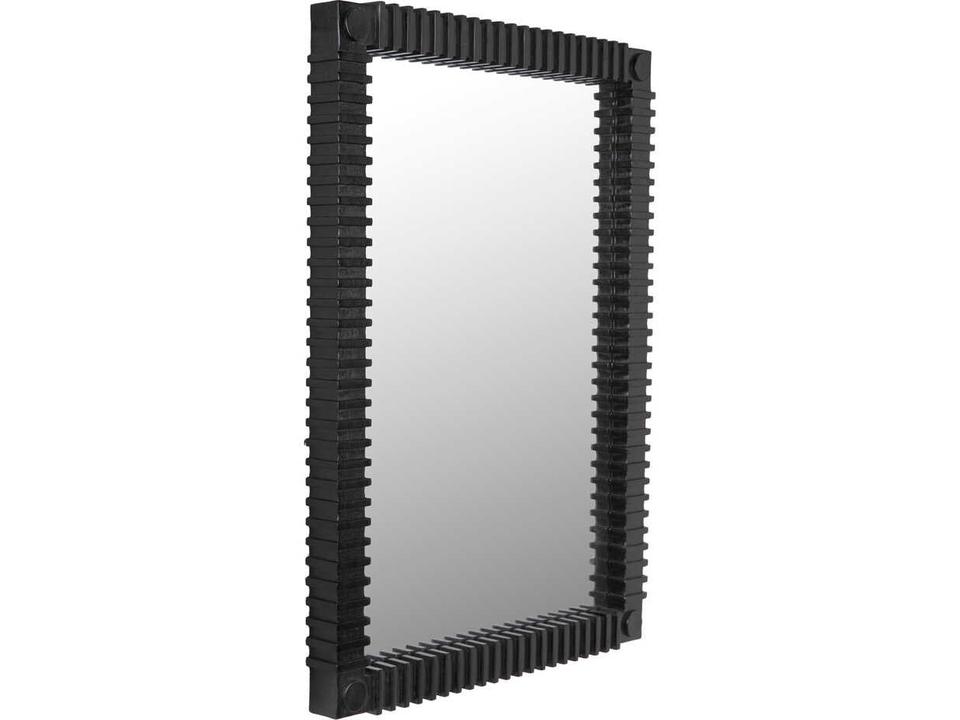 Rift Rectangular Wall Mirror in Charcoal Black