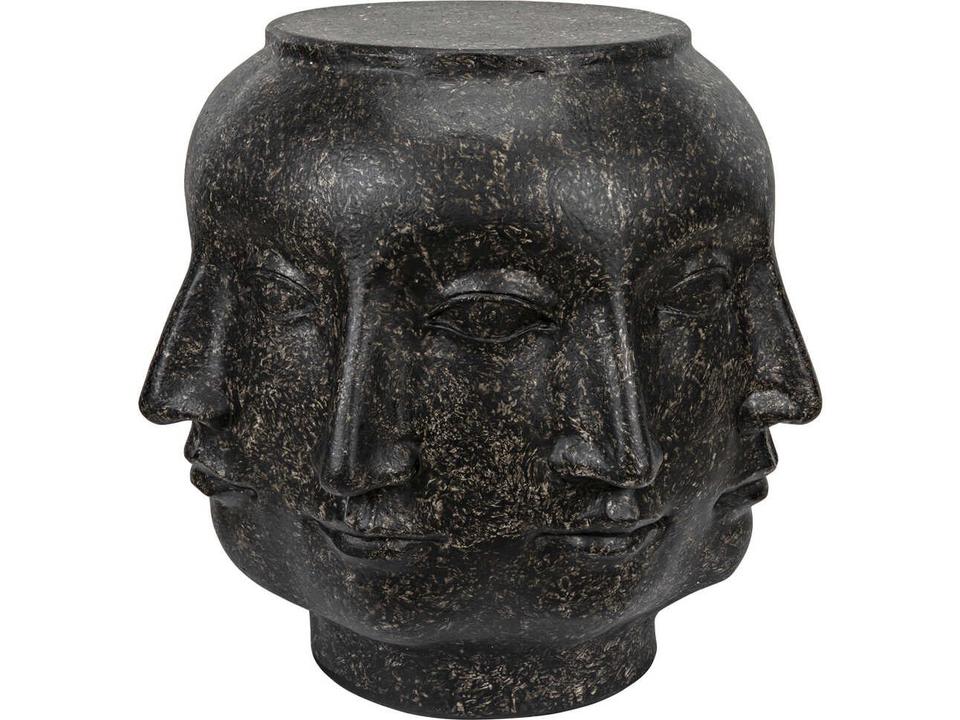 Multi-Face Accent Stool in Black Fiber Cement