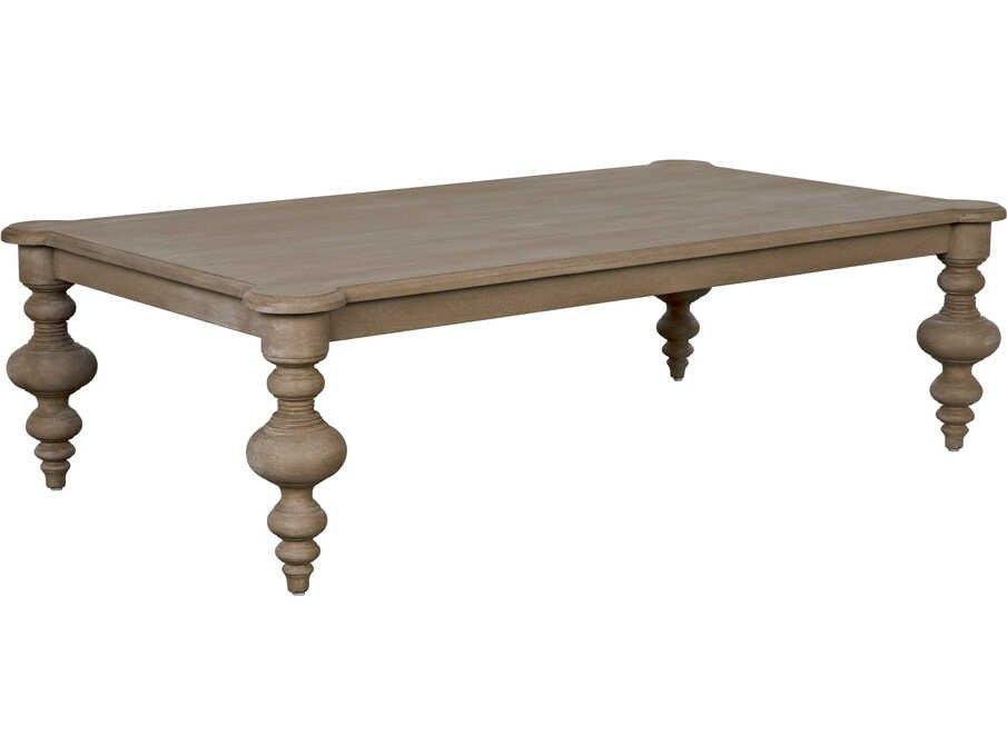 Graff Rectangle Coffee Table in Weathered Mahogany