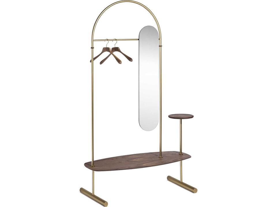 Arco Brass Oval Floor Mirror
