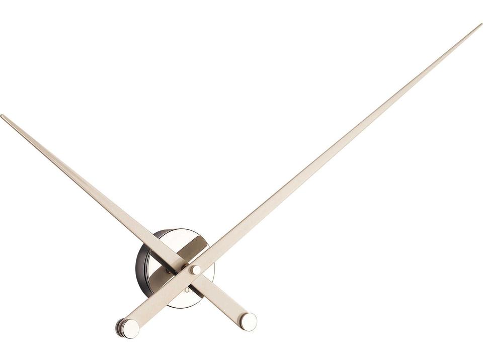 Axioma Chrome White Lacquered Walnut Wall Clock by Jose Maria Reina