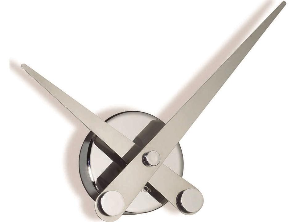 Axioma Mini Chrome Steel Wall Clock by Jose Maria Reina