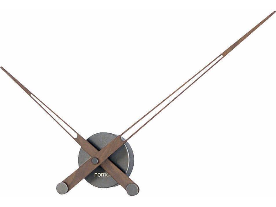 Axioma Graphite Steel and Walnut Wall Clock by Jose Maria Reina