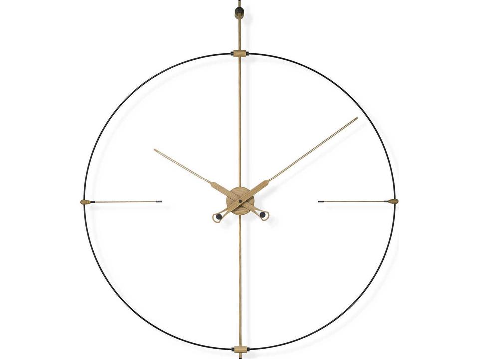Bilbao Premium Black Oak Wall Clock with Black Fiberglass Structure by Jose Maria Reina