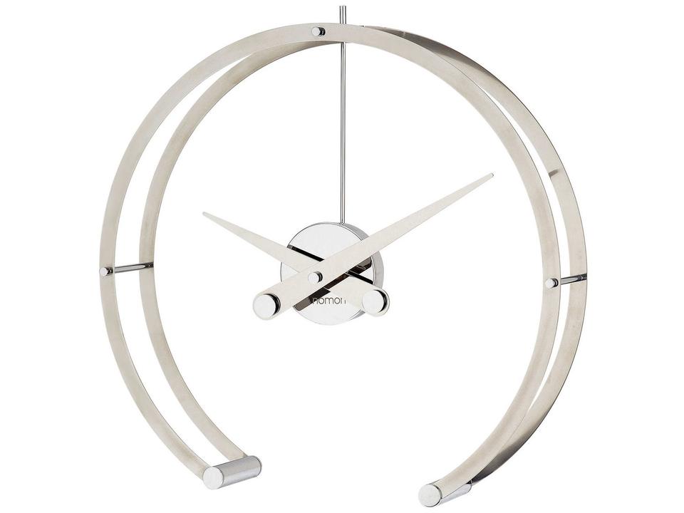 Omega Chrome Table Clock with Polished Steel Rings