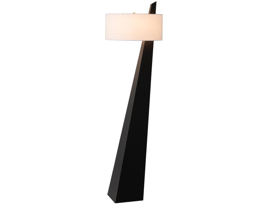 Obelisk Dark Walnut Brown Floor Lamp