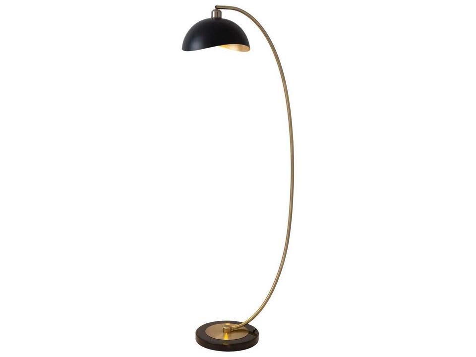 Luna Bella Chairside Arc Floor Lamp Modern Weathered Brass