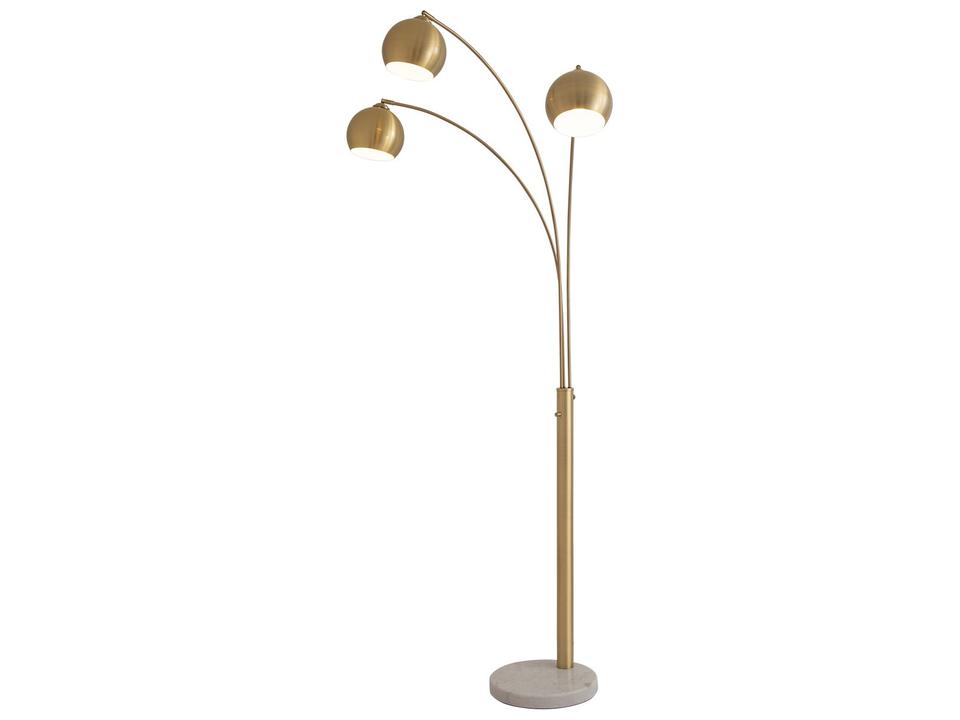 Triplet Weathered Brass Floor Lamp