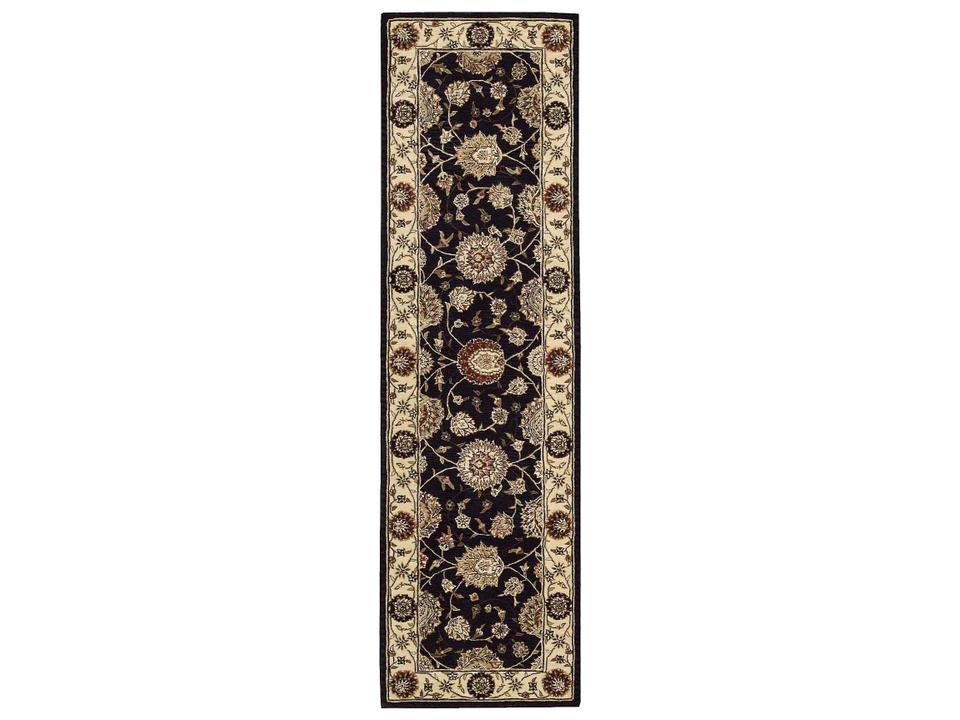 2000 Bordered Runner Area Rug in Midnight Blue