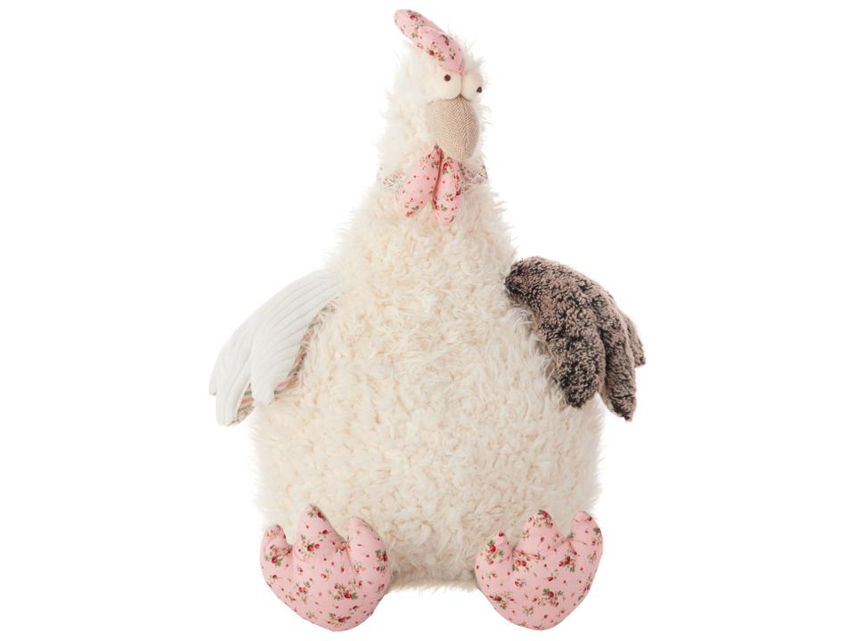 Mina Victory Plush Lines Stuffed Rooster Ivory Decorative Animal
