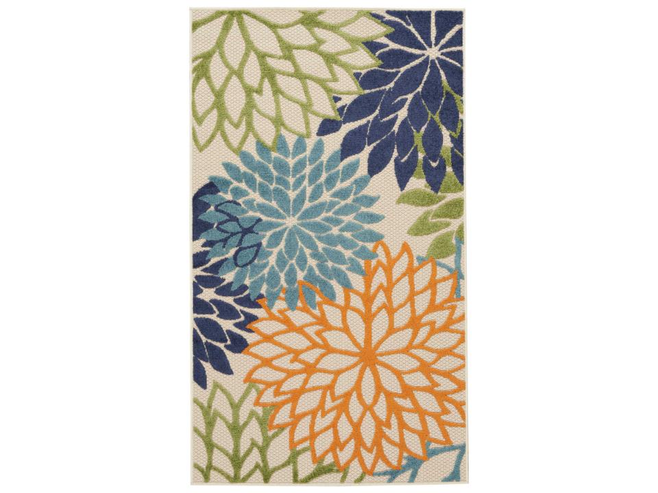 Aloha Floral Indoor Outdoor Area Rug Multicolor