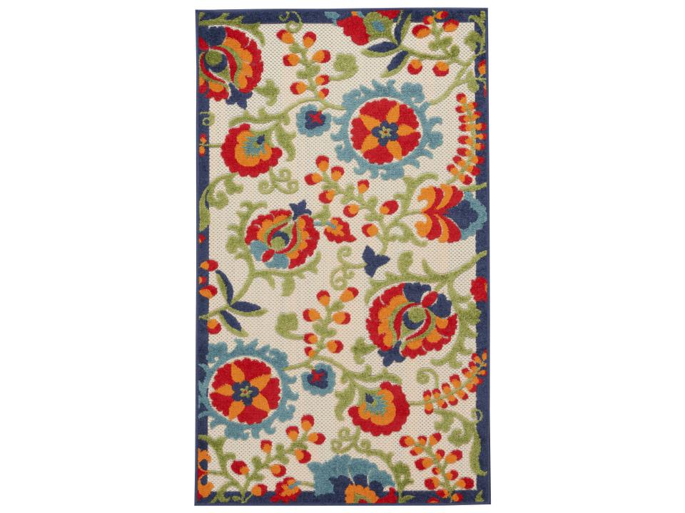 Aloha Multicolor Floral Indoor Outdoor Area Rug