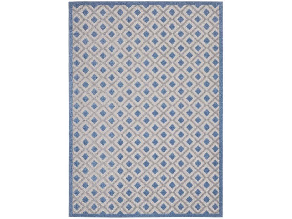 Aloha ALH26 Blue Grey Geometric Indoor Outdoor Area Rug