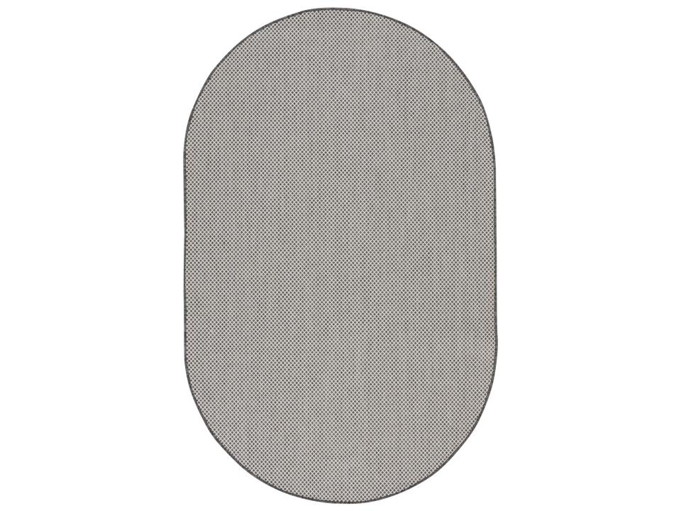 Courtyard COU01 Oval Indoor Outdoor Area Rug in Ivory Charcoal