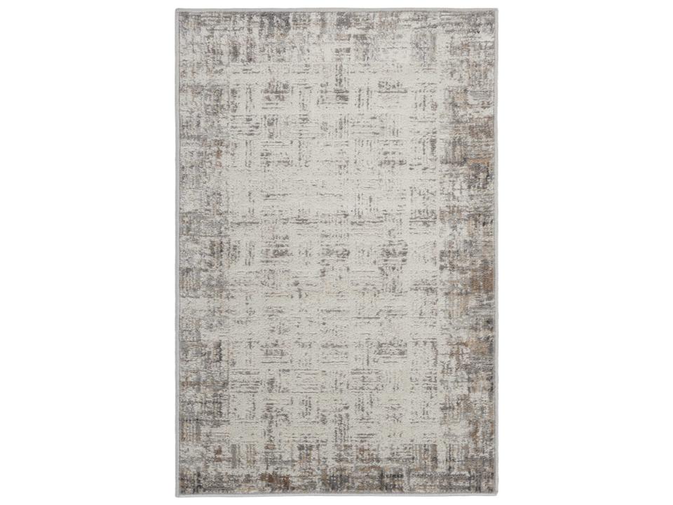 Elation ETN05 Ivory Grey Contemporary Abstract Area Rug