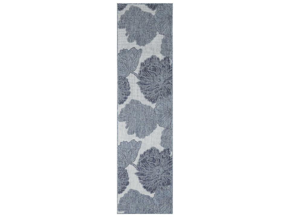Garden Oasis Floral Pattern Indoor Outdoor Runner Rug