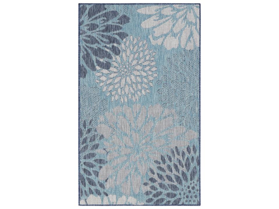 Garden Oasis Floral Indoor Outdoor Flatweave Area Rug