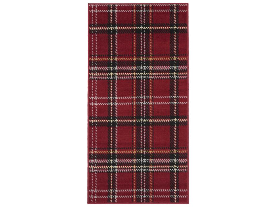 Grafix Red Plaid Power-Loomed Indoor Area Rug