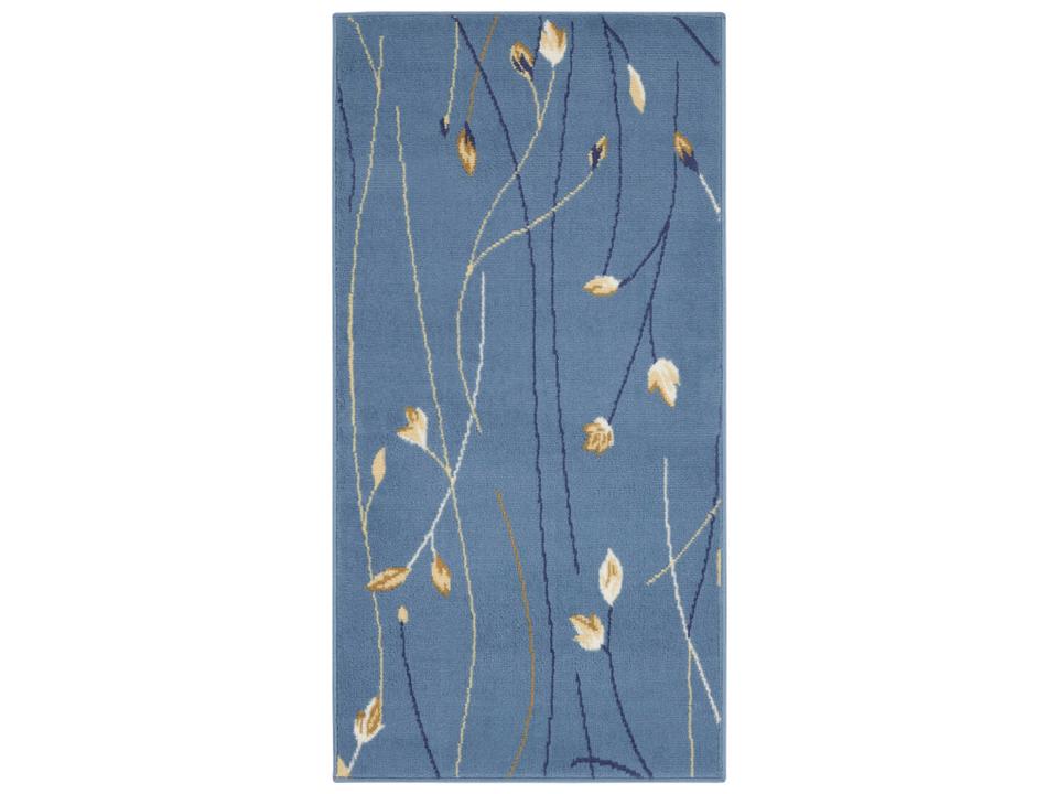 Grafix Floral Light Blue Rectangle Area Rug