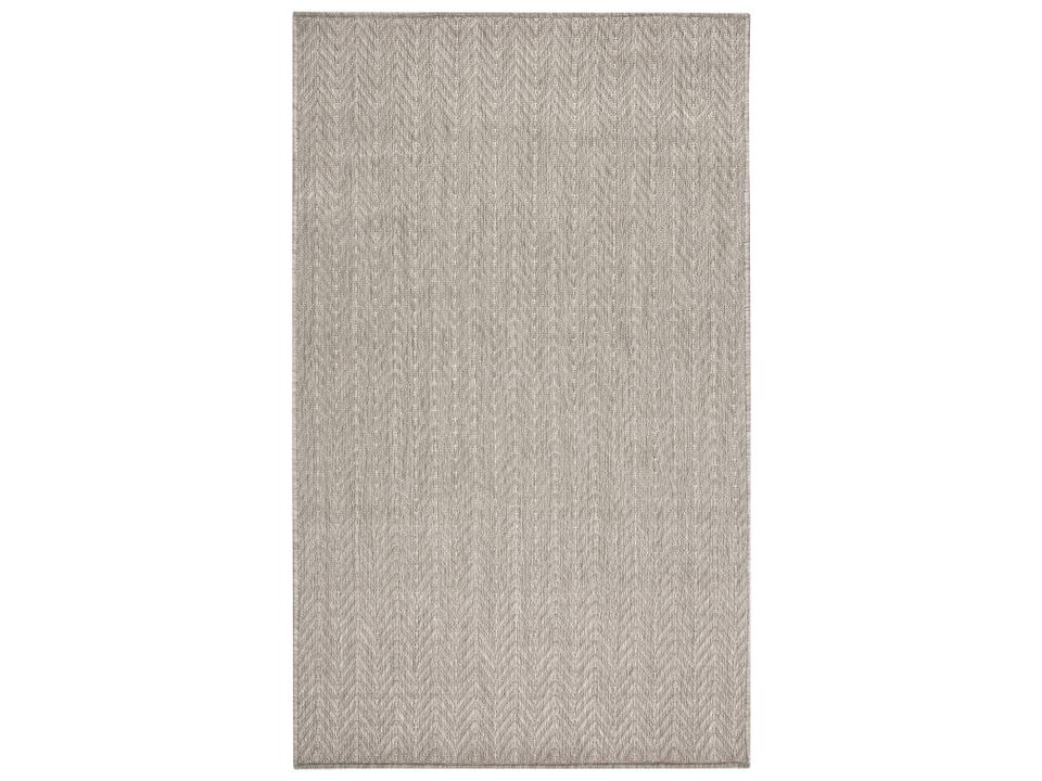 Horizon Chevron Indoor Outdoor Area Rug in Grey