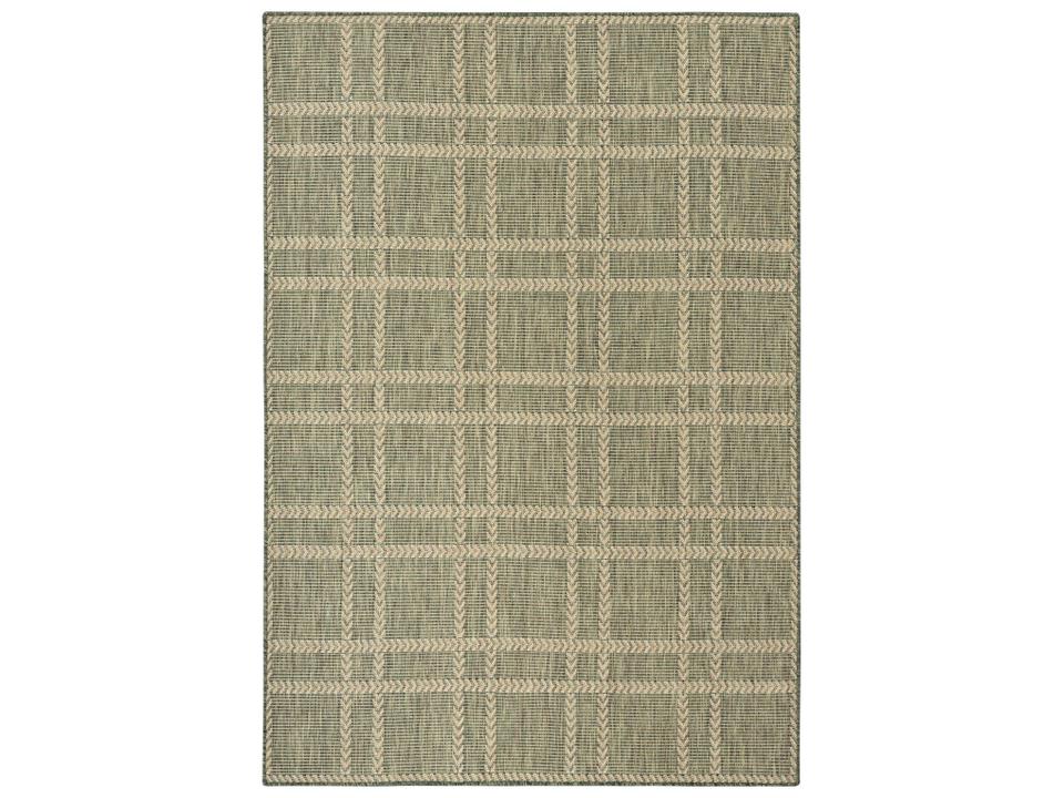 Horizon Indoor Outdoor Geometric Area Rug in Deep Green