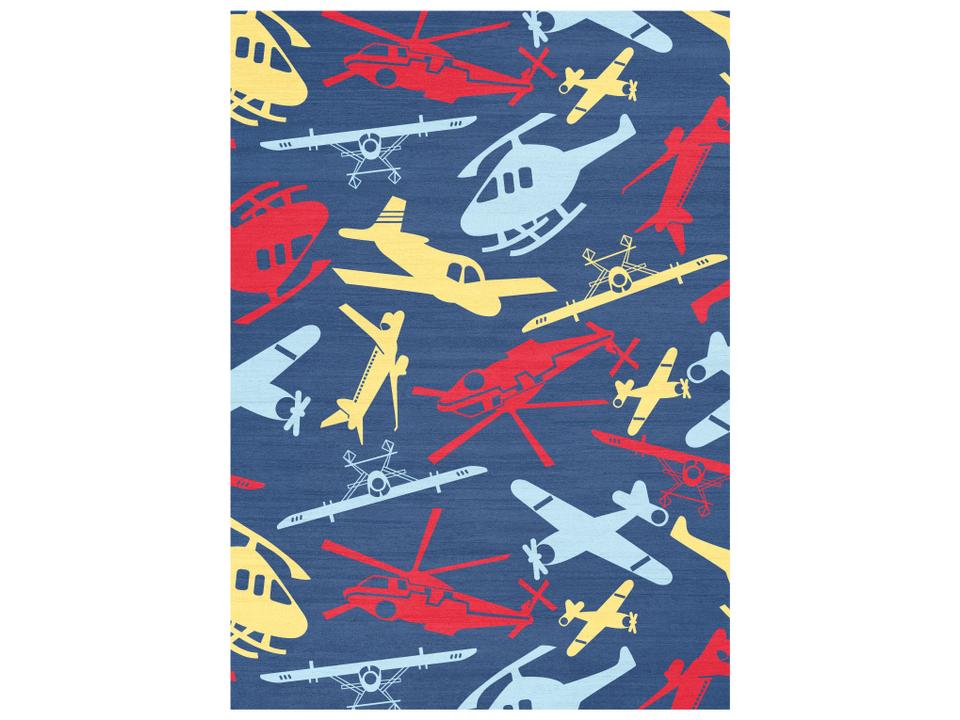 Imagination Graphic Area Rug in Navy Multicolor