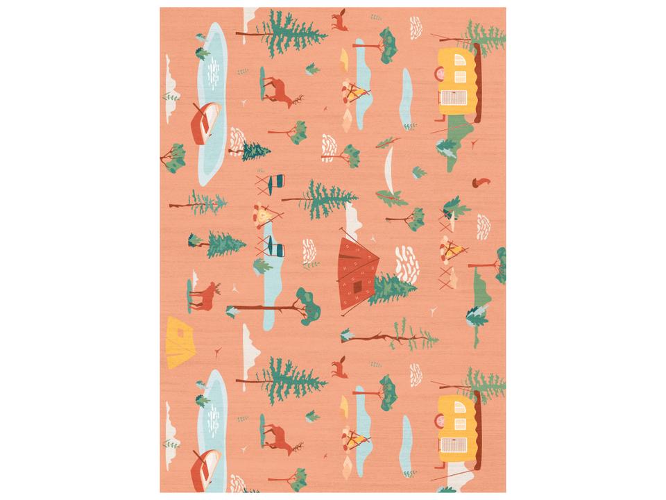 Imagination Graphic Area Rug Multicolor Kids Playroom