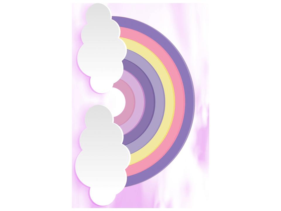 Imagination Graphic Rainbow Cloud Machine Washable Area Rug