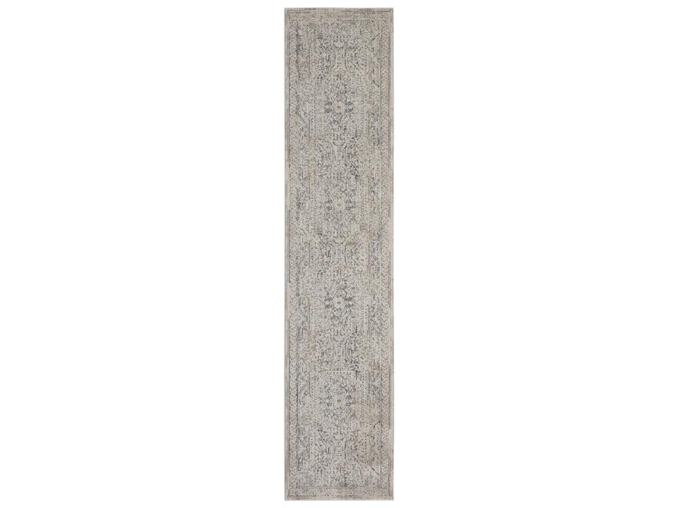 Lynx LNX01 Persian Medallion Runner Rug in Ivory Grey Blue