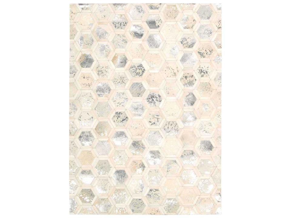 City Chic Geometric Hand Woven Leather Area Rug by Michael Amini