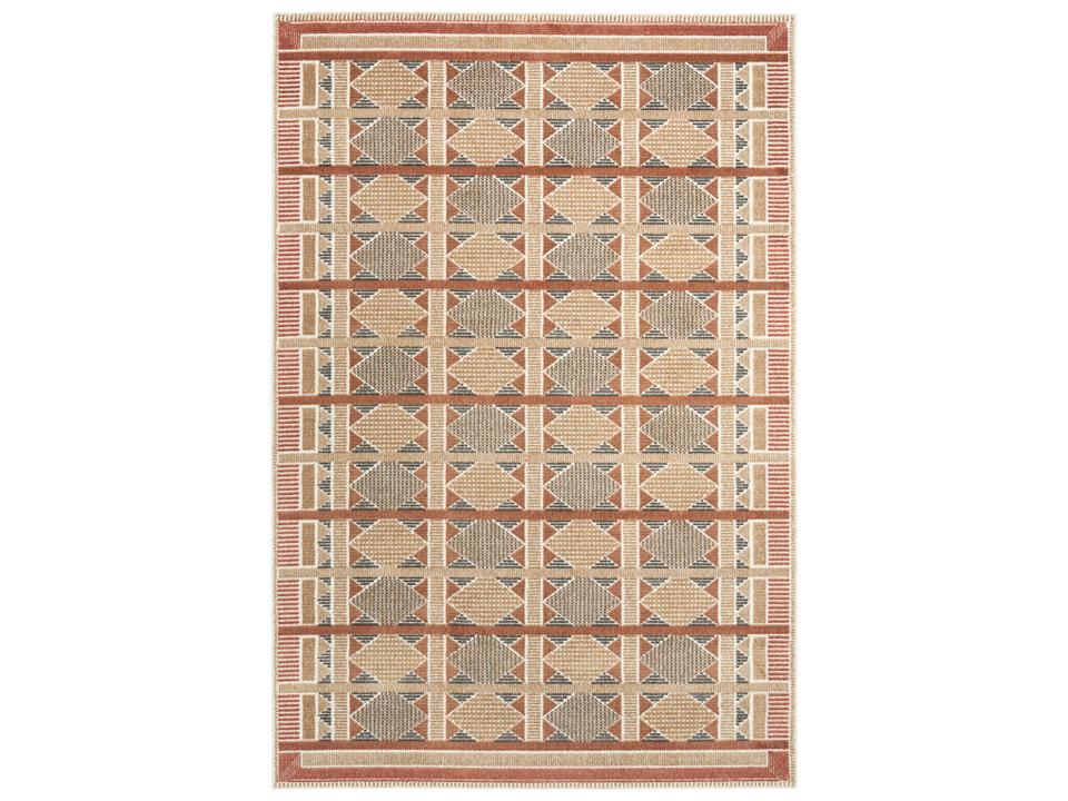 Nordic Geometric Area Rug with High-Low Pile and Subtle Sheen