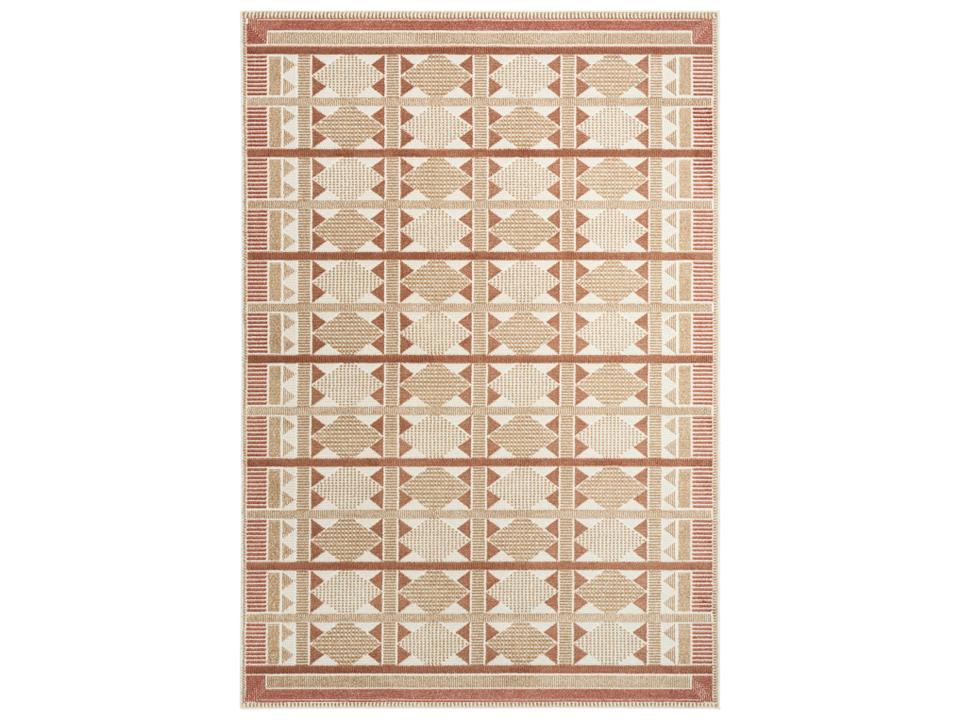 Nordic Geometric Modern Area Rug with High-Low Pile