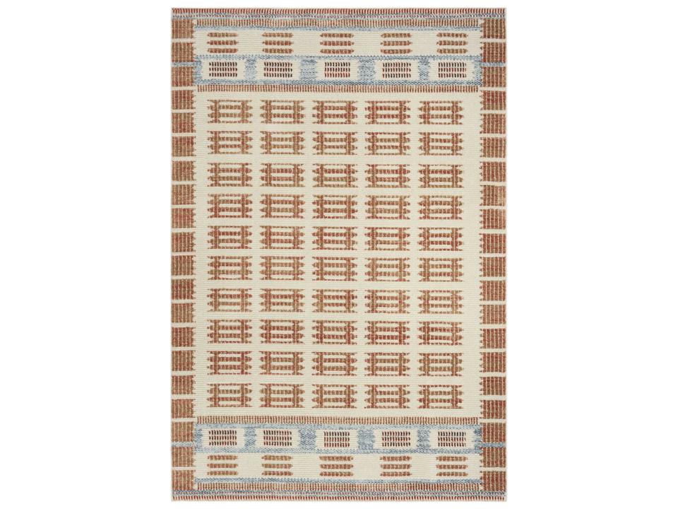 Nordic Geometric Area Rug Scandinavian Inspired Polyester