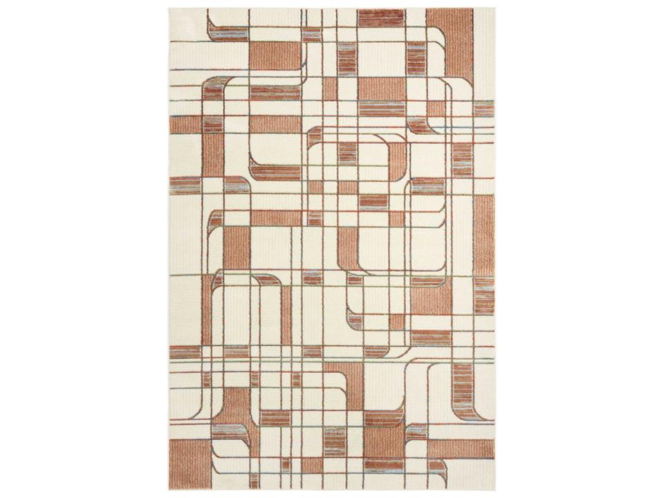Nordic Geometric Area Rug with High-Low Pile and Subtle Sheen